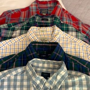 Lot of FIVE J Crew men’s oxford shirts